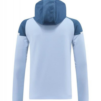 24/25 Manchester City Light Blue Hoodie Full Zipper Jacket +Long Pants