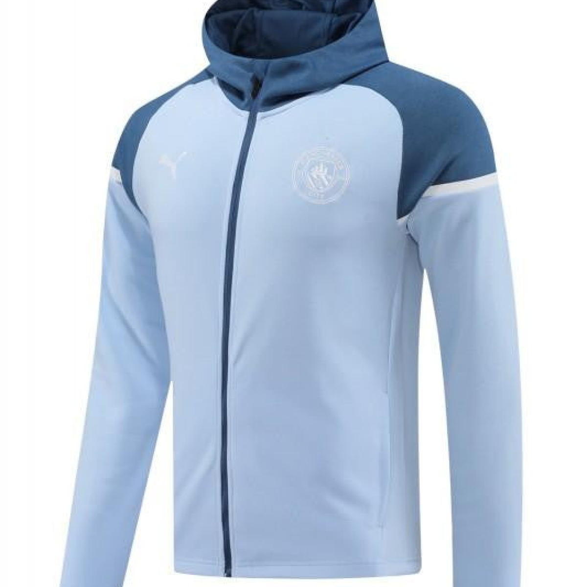 24/25 Manchester City Light Blue Hoodie Full Zipper Jacket +Long Pants