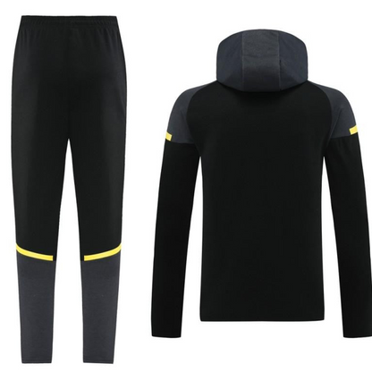 24/25 Borussia Dortmund Black Hoddie Full Zipper Jacket +Long Pants