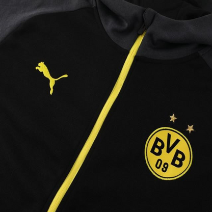 24/25 Borussia Dortmund Black Hoddie Full Zipper Jacket +Long Pants