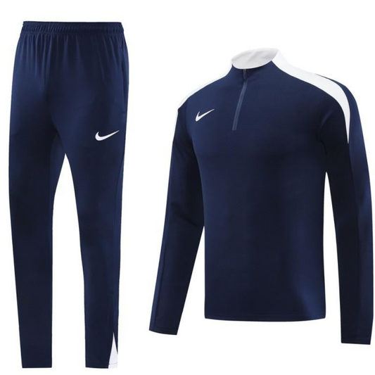 24/25 Nike Navy Half Zipper Jacket+Long Pants