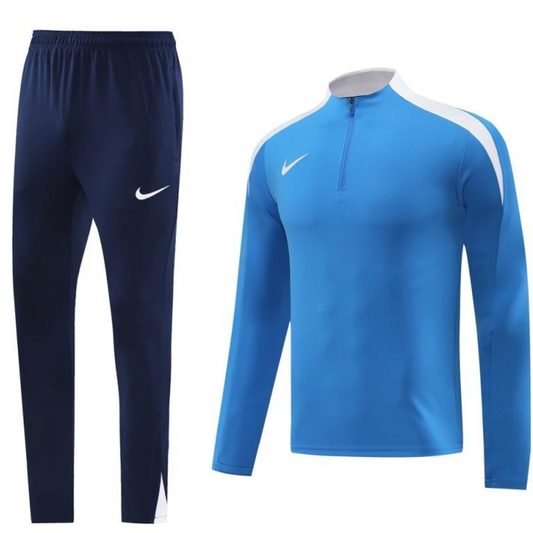 24/25 Nike Blue Half Zipper Jacket+Long Pants