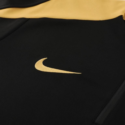24/25 Nike Black/Golden Half Zipper Jacket+Long Pants