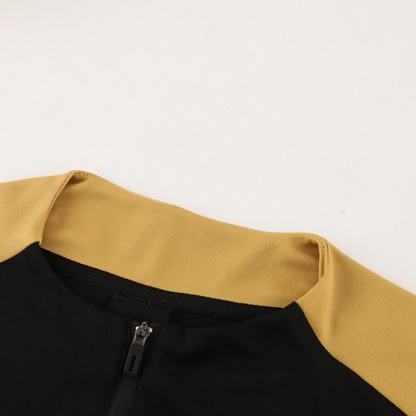 24/25 Nike Black/Golden Half Zipper Jacket+Long Pants