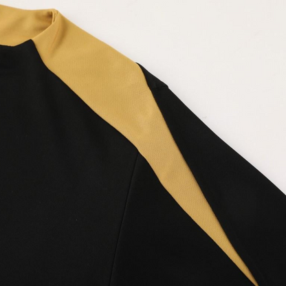 24/25 Nike Black/Golden Half Zipper Jacket+Long Pants