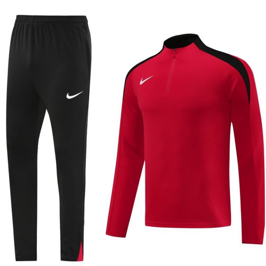 24/25 Nike Red Half Zipper Jacket+Long Pants
