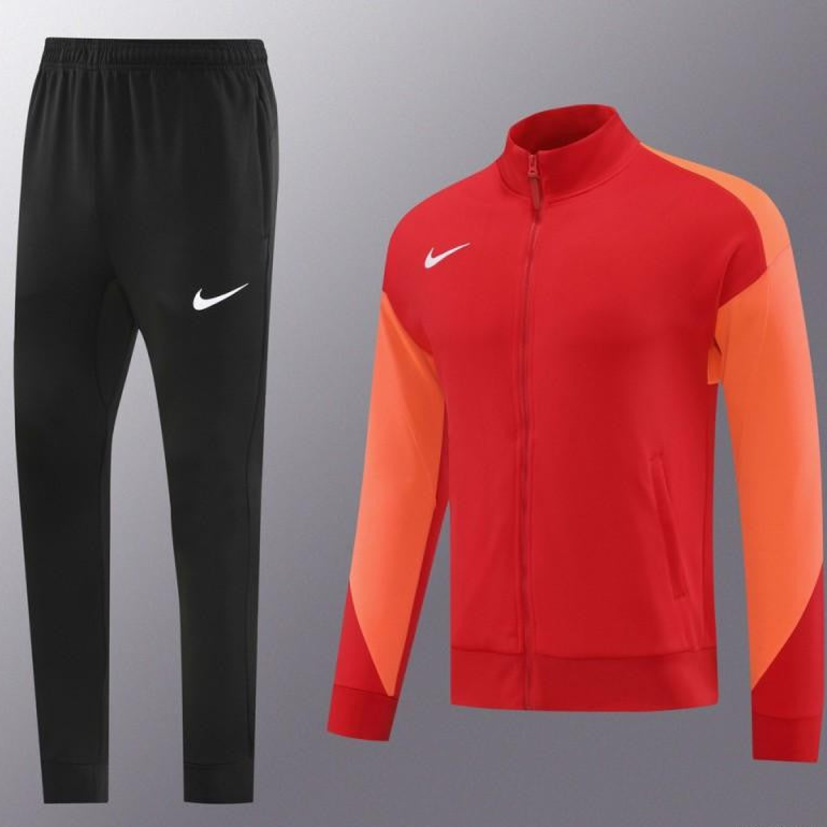 24/25 Nike Orange/Red Full Zipper Jacket +Long Pants