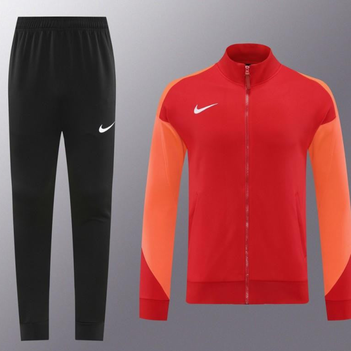 24/25 Nike Orange/Red Full Zipper Jacket +Long Pants