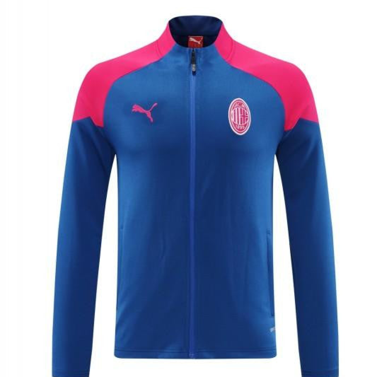24/25 AC Milan Blue/Red Full Zipper Jacket +Long Pants