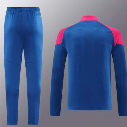 24/25 AC Milan Blue/Red Full Zipper Jacket +Long Pants