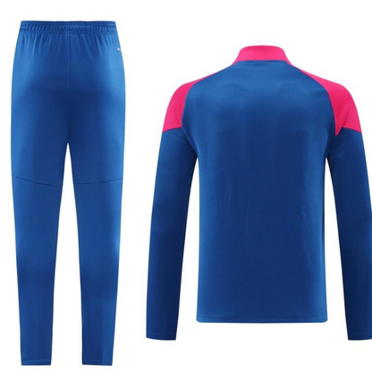 24/25 AC Milan Blue/Red Full Zipper Jacket +Long Pants