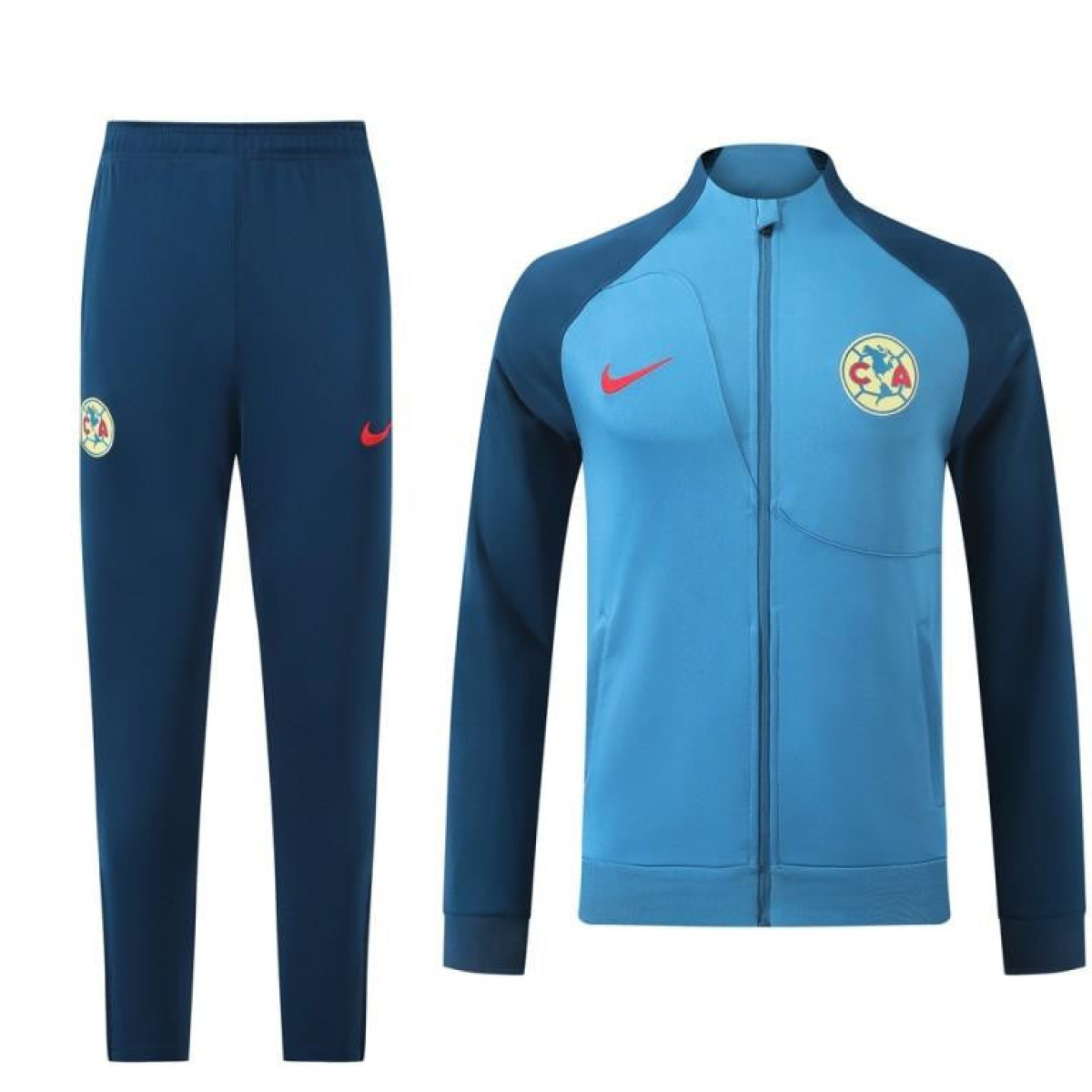 24/25 Club America Blue/Navy Full Zipper Jacket +Long Pants
