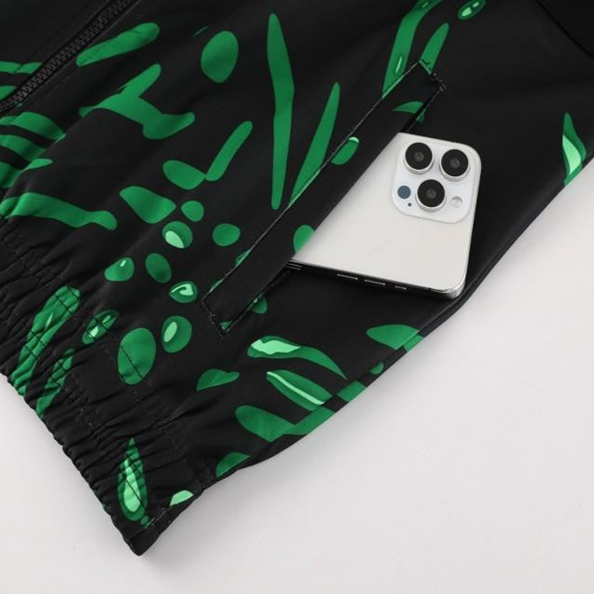 2024 Nigeria Black/Green Full Zipper Jacket +Long Pants