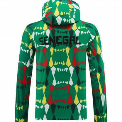 2024 Senegal Green Hoodie Full Zipper Jacket +Long Pants