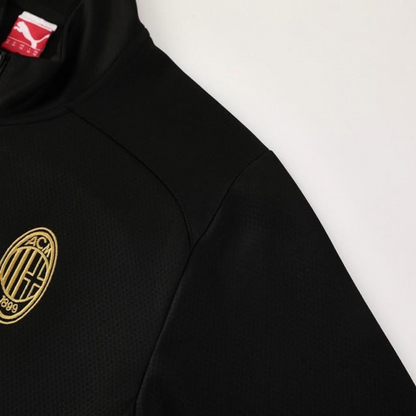 24/25 AC Milan Black/Red Full Zipper Jacket +Long Pants