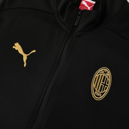 24/25 AC Milan Black/Red Full Zipper Jacket +Long Pants