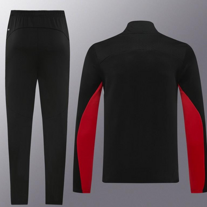 24/25 AC Milan Black/Red Full Zipper Jacket +Long Pants