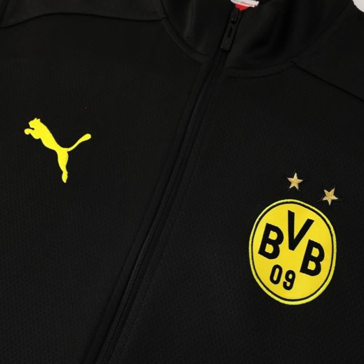 24/25 Borussia Dortmund Black/Yellow Full Zipper Jacket +Long Pants