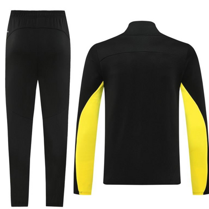 24/25 Borussia Dortmund Black/Yellow Full Zipper Jacket +Long Pants