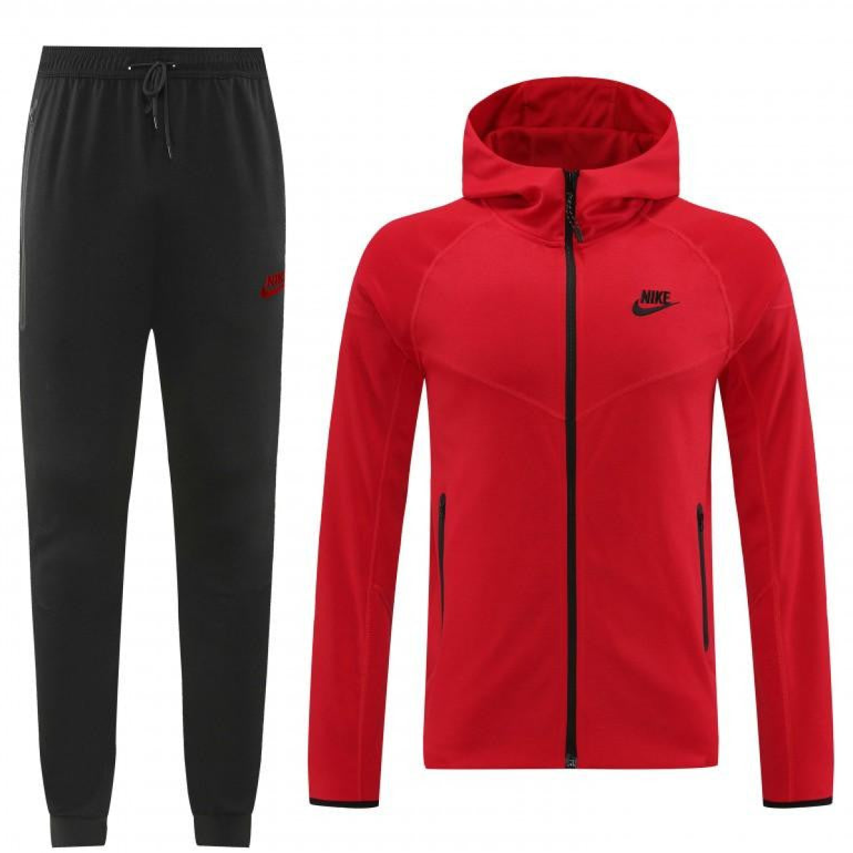 24/25 Nike Red Hoodie Full Zipper Jacket +Long Pants
