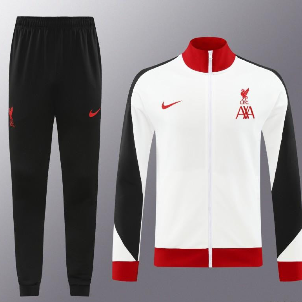 24/25 Liverpool White Full Zipper Jacket +Long Pants