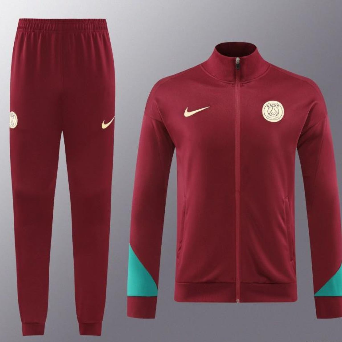 24/25 PSG Wine Full Zipper Jacket +Long Pants