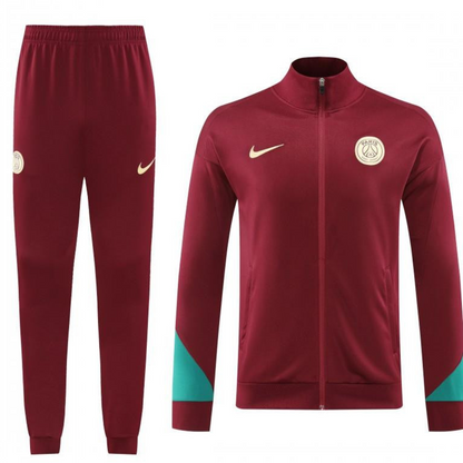 24/25 PSG Wine Full Zipper Jacket +Long Pants