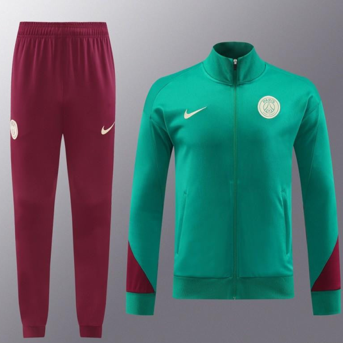 24/25 PSG Green Full Zipper Jacket +Long Pants