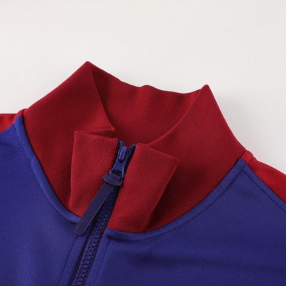 24/25 Barcelona Blue/Red Full Zipper Jacket +Long Pants