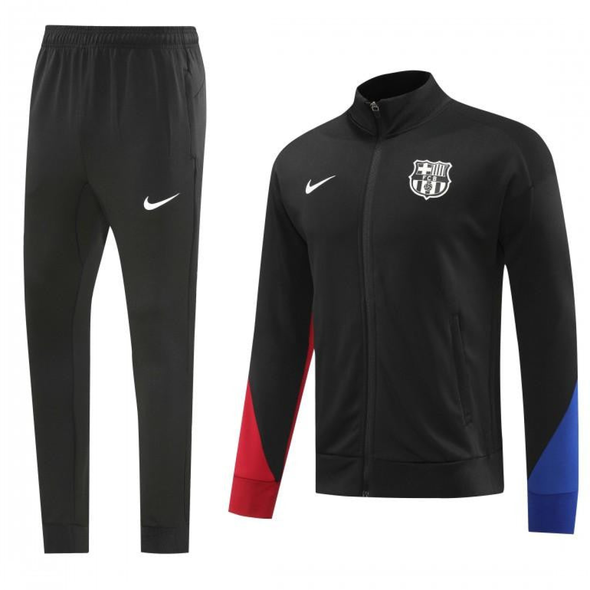24/25 Barcelona Black Full Zipper Jacket +Long Pants