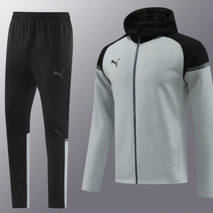 24/25 Puma Grey/Black Full Zipper Jacket +Long Pants