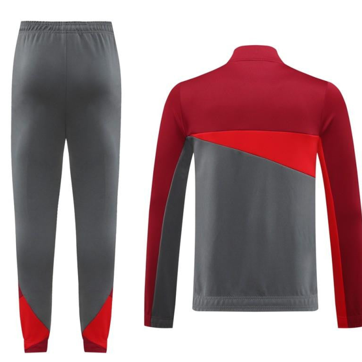 24/25 AC Milan Red/Grey Full Zipper Jacket +Long Pants
