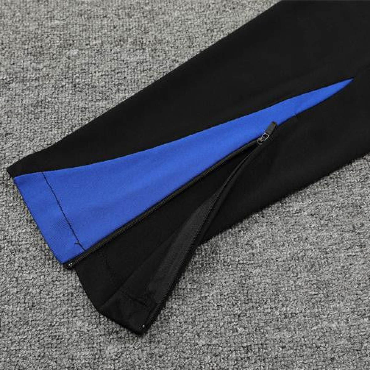 Player Version 2024 France Black Half Zipper Jacket+Long Pants