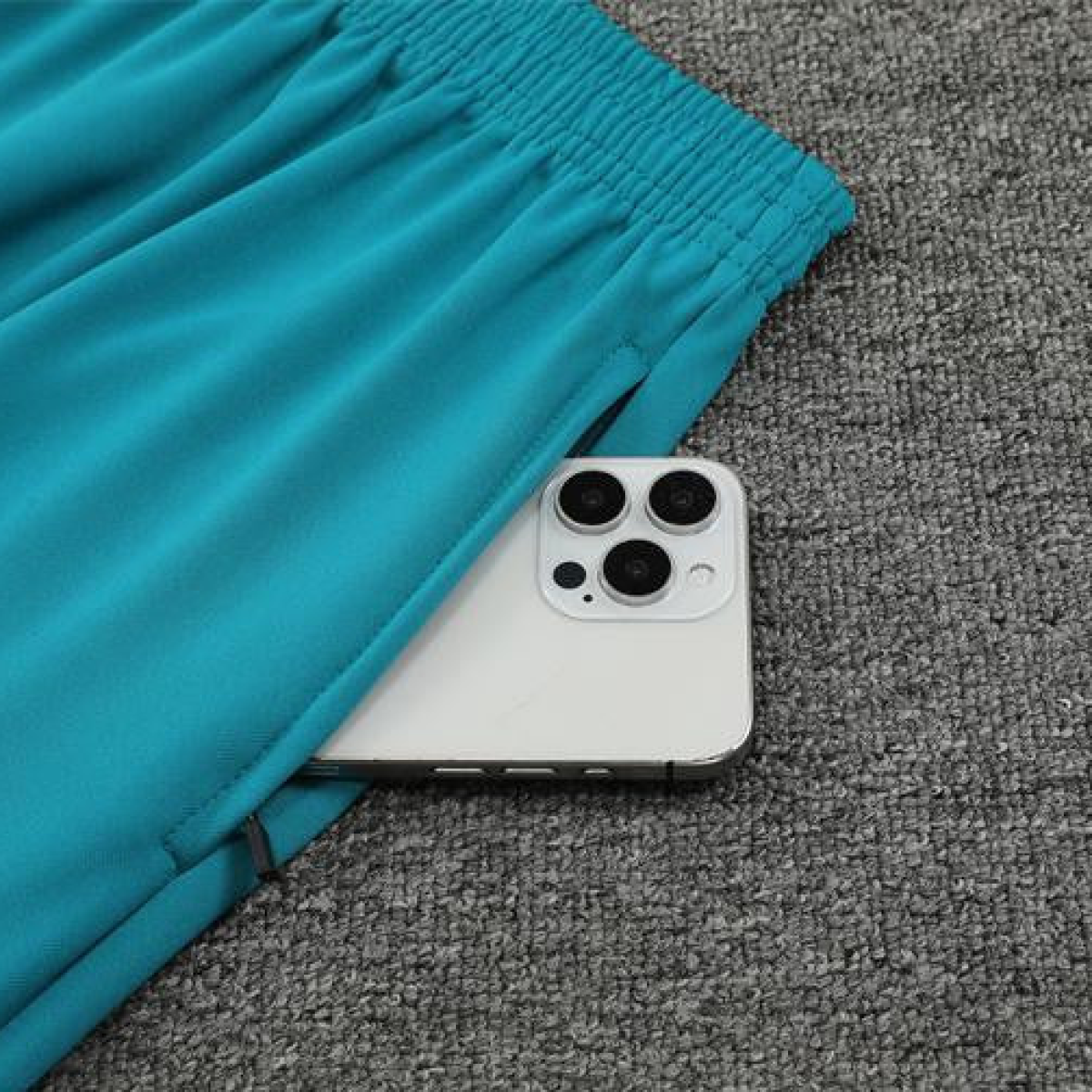 2024 Portugual White Half Zipper Jacket+Long Pants