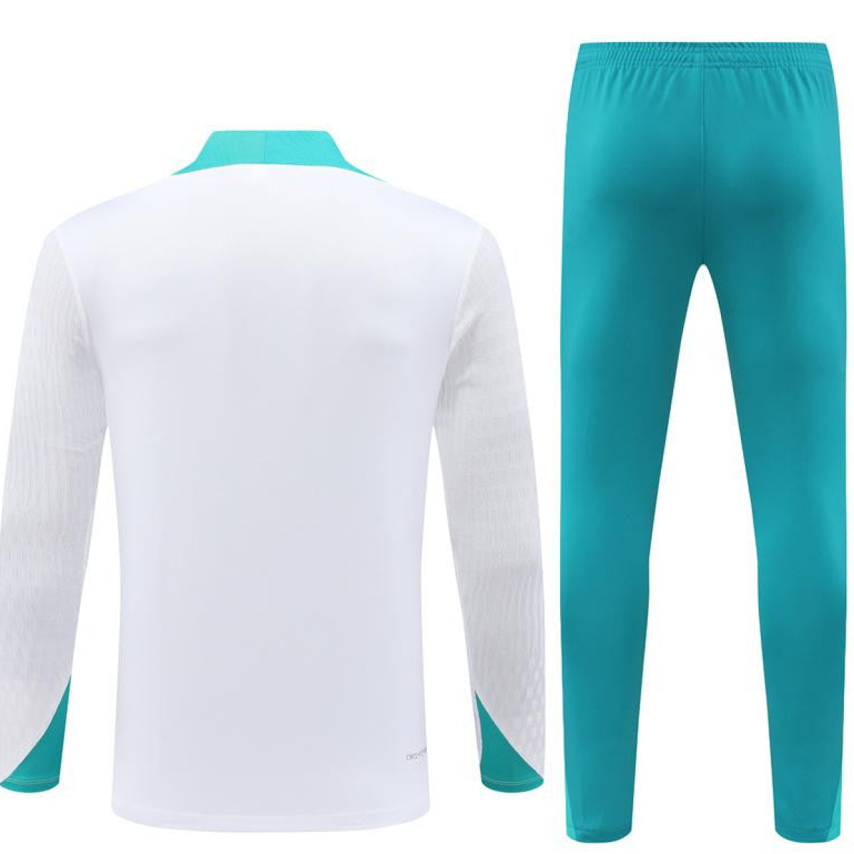 2024 Portugual White Half Zipper Jacket+Long Pants