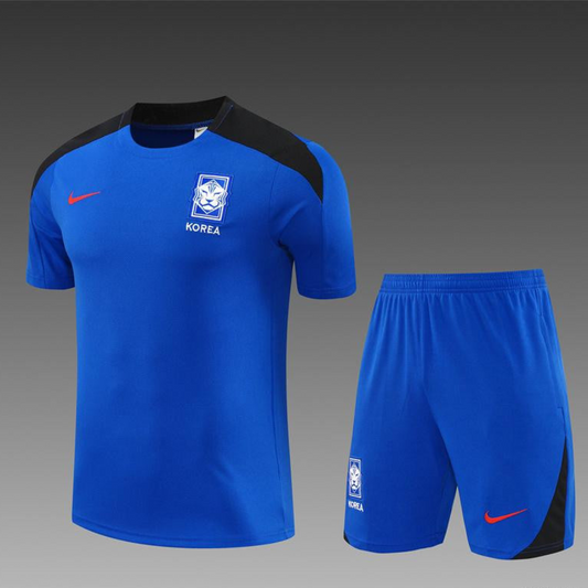 2024 South Korea Blue Short Sleeve Jersey+Shorts