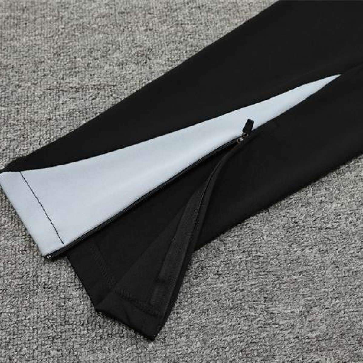 2024 South Korea Grey Half Zipper Jacket+Long Pants