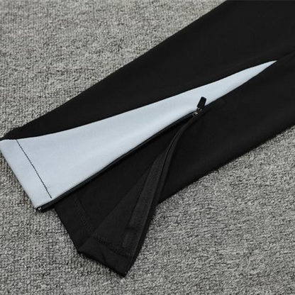 2024 South Korea Grey Half Zipper Jacket+Long Pants