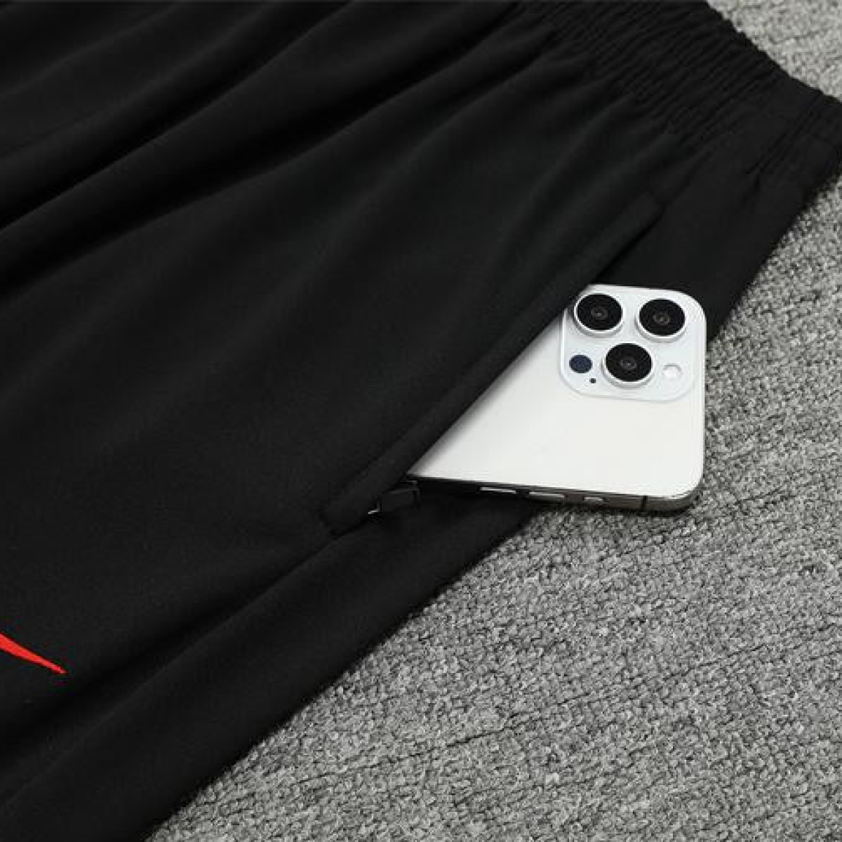 2024 South Korea Grey Half Zipper Jacket+Long Pants