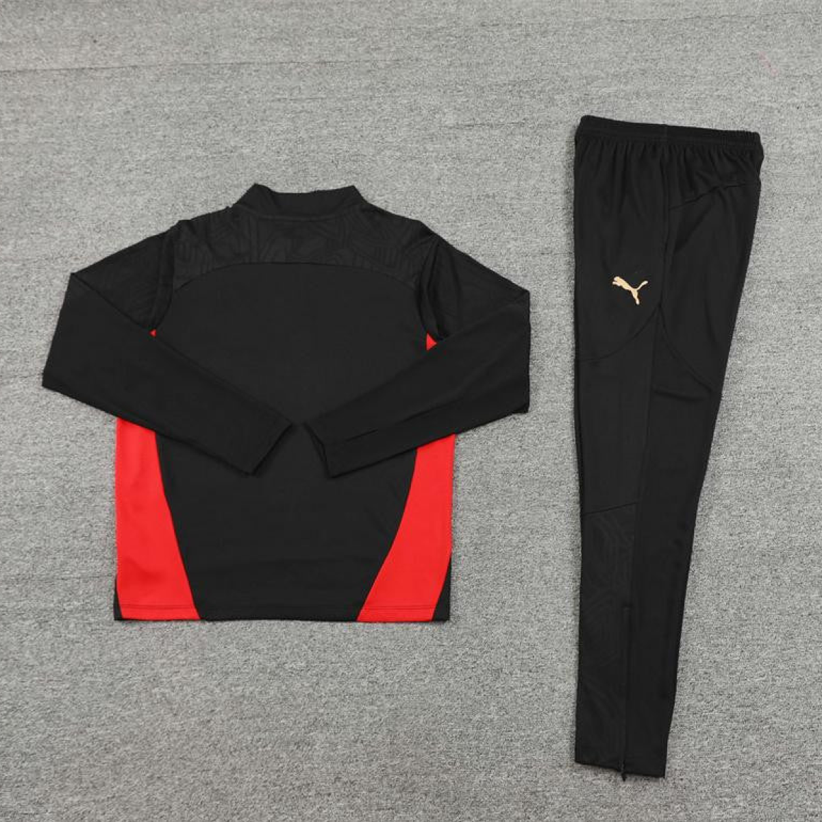 24/25 AC Milan Red Half Zipper Jacket+Long Pants