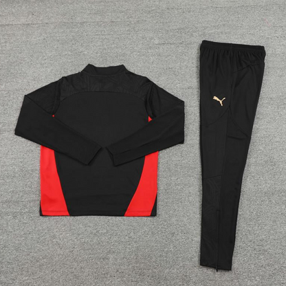 24/25 AC Milan Red Half Zipper Jacket+Long Pants