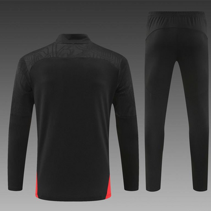 24/25 AC Milan Red Half Zipper Jacket+Long Pants