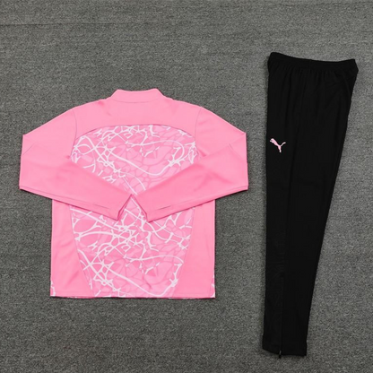 24/25 Manchester City Pink Half Zipper Jacket+Long Pants
