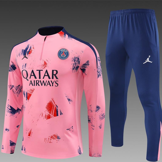 24/25 PSG Pink Half Zipper Jacket+Long Pants