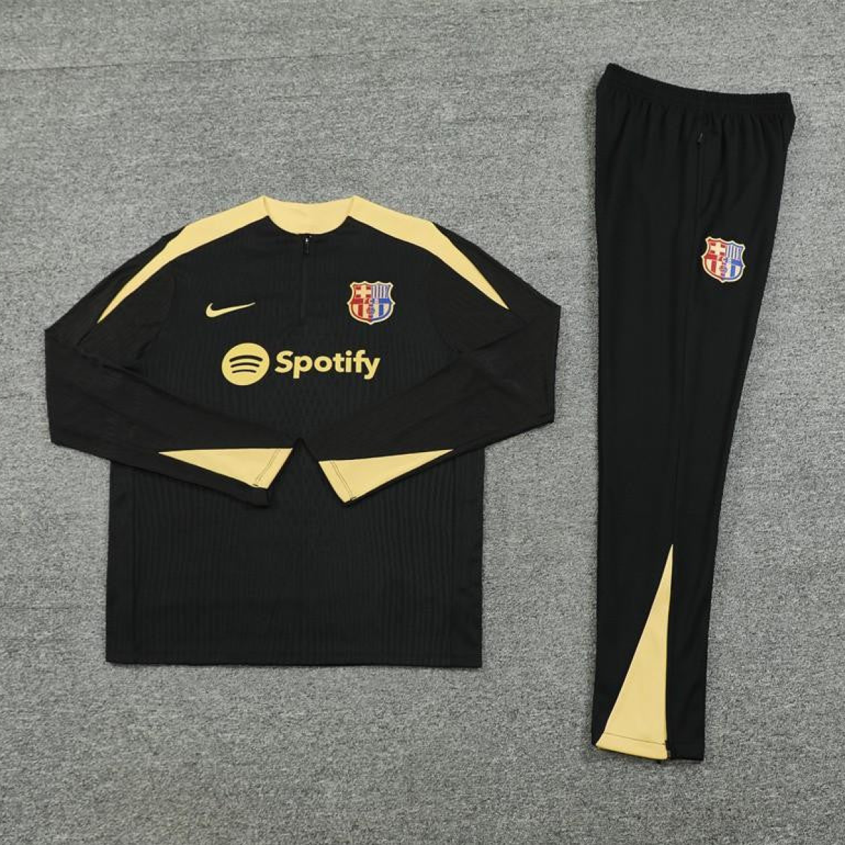 24/25 Barcelona Black Half Zipper Jacket+Long Pants