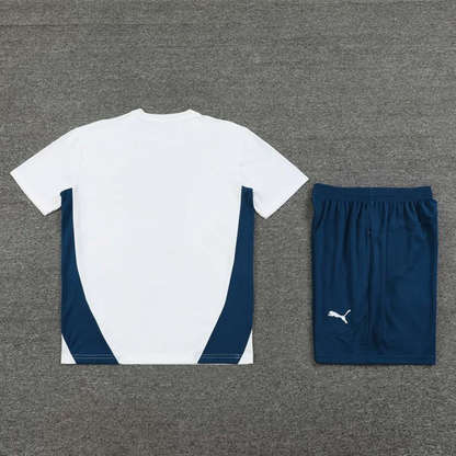 24/25 Olympique Marseille White Short Sleeve Jersey+Shorts