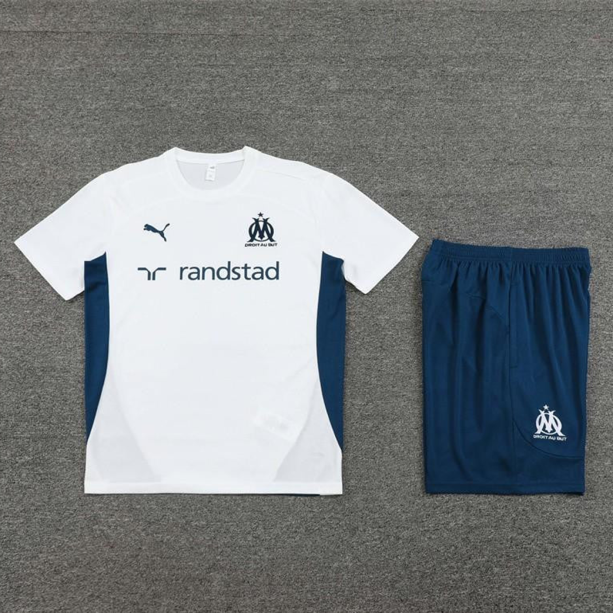 24/25 Olympique Marseille White Short Sleeve Jersey+Shorts
