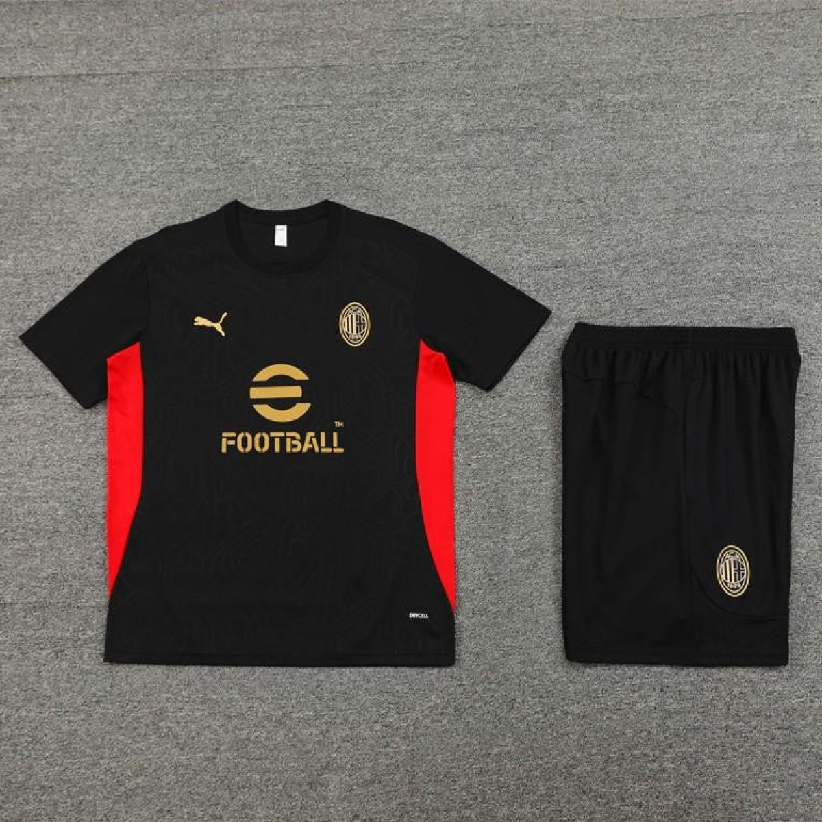 24/25 AC Milan Black Short Sleeve Jersey+Shorts