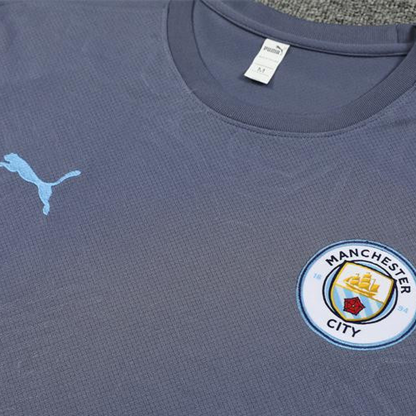 24/25 Manchester City Blue White Short Sleeve Jersey+Shorts