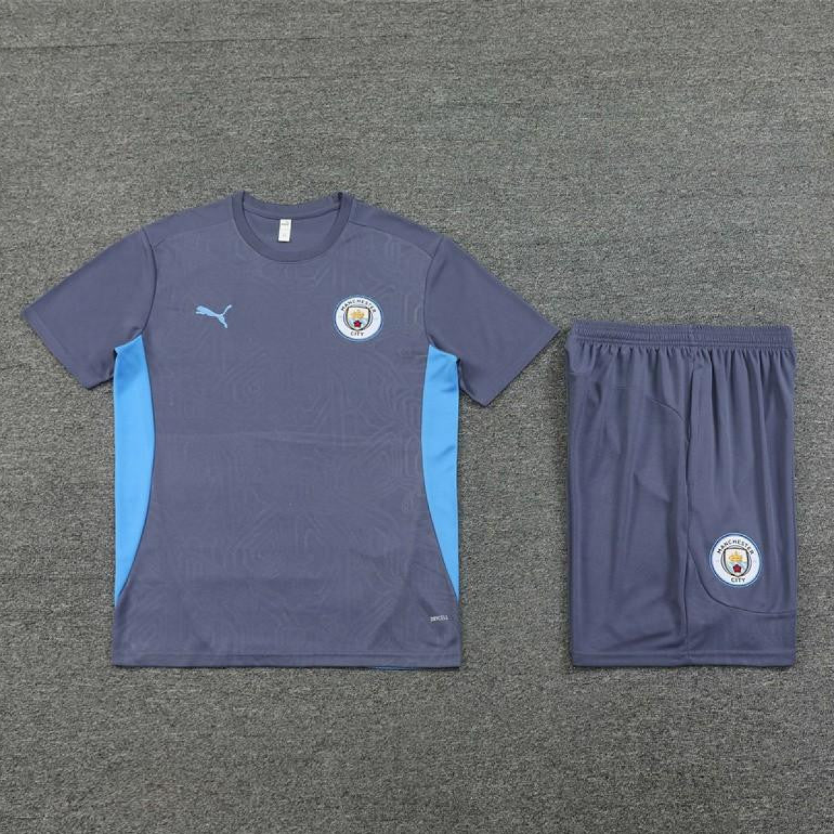 24/25 Manchester City Blue White Short Sleeve Jersey+Shorts